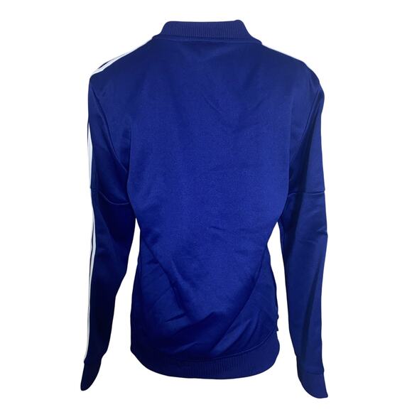 Adidas Youth Size 12-14 Jacket ROYAL BLUE Full Zip Buttons Side - Picture 6 of 9